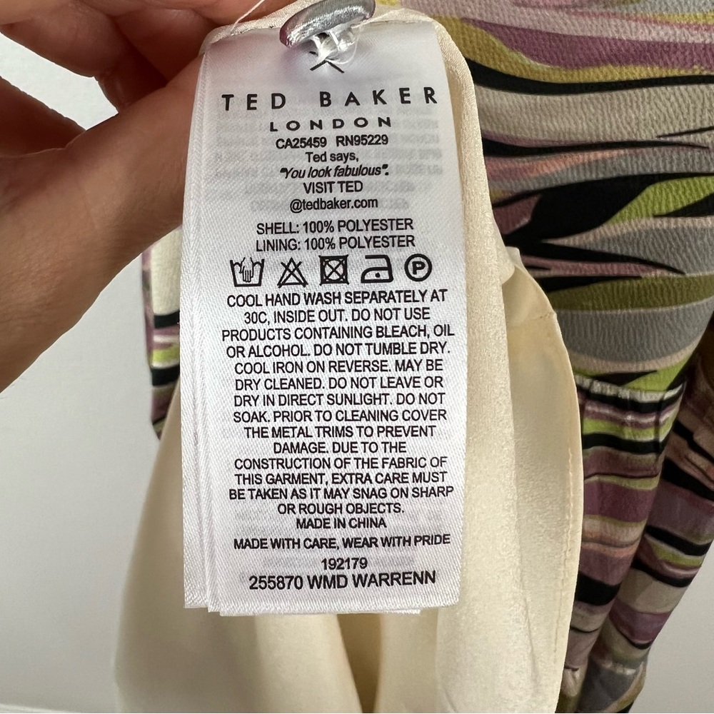 Ted Baker Warrenn spaghetti strap button down front maxi dress Size 10 Medium - Picture 7 of 7